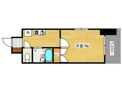 サンドエル東蟹屋(1K/11階)の間取り写真