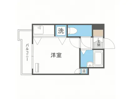 モアフィールド箱崎II(ワンルーム/13階)の間取り写真