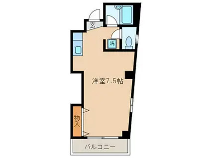 ベルメゾン南千住(ワンルーム/3階)の間取り写真