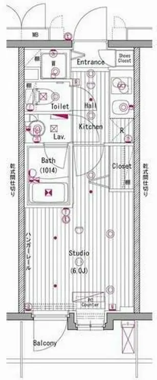 グランド・ガーラ横濱元町 8階階 間取り