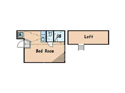 フェリスサージュ(ワンルーム/2階)の間取り写真