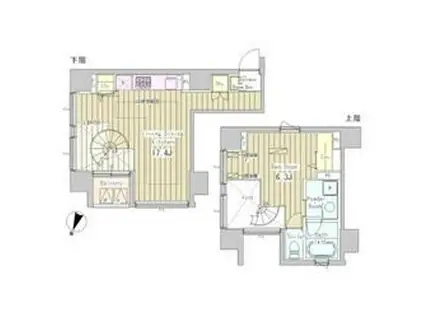 アーバンキューブ九段南(1LDK/9階)の間取り写真