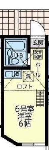 ユナイト小机グレートギャッビー(ワンルーム/2階)の間取り写真