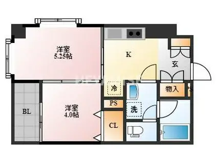 サムティ丸山公園(2K/12階)の間取り写真