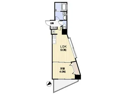 グレイシアヨコハマ(1LDK/2階)の間取り写真