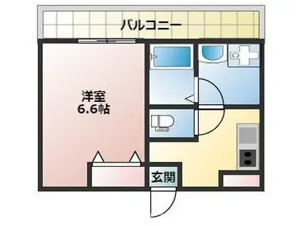 一番館瀬戸(1K/1階)の間取り写真