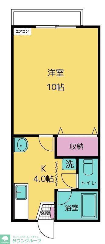 サンマリーC(2DK/2階)の間取り写真