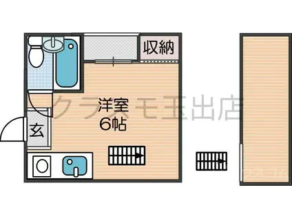 ザ・インペリアルコート御崎サウスタワー(ワンルーム/3階)の間取り写真