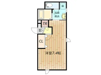 OLIVEIII(1K/1階)の間取り写真