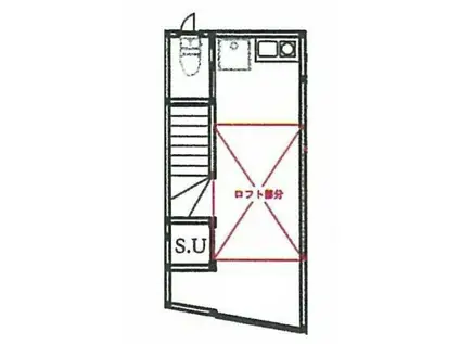 サークルハウス竹ノ塚壱番館(ワンルーム/2階)の間取り写真