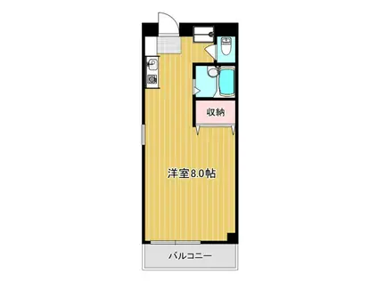 ハーモニービル(ワンルーム/3階)の間取り写真