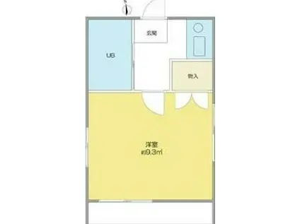 シティビュー(1K/1階)の間取り写真