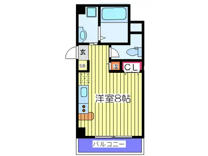 OM玉造II(ワンルーム/6階)の間取り写真