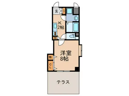 アーバネックス六甲道(1K/1階)の間取り写真