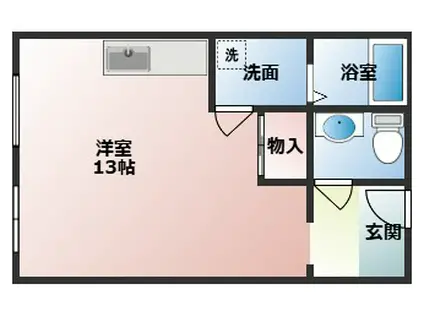 MS天理(1DK/1階)の間取り写真