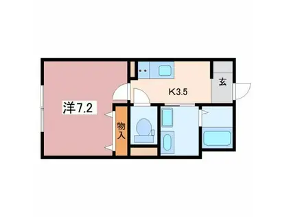 VILLA CREST(1K/3階)の間取り写真