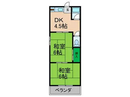 FP山下(2DK/4階)の間取り写真