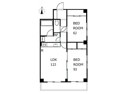 シーズンテラス大岡山(2LDK/3階)の間取り写真