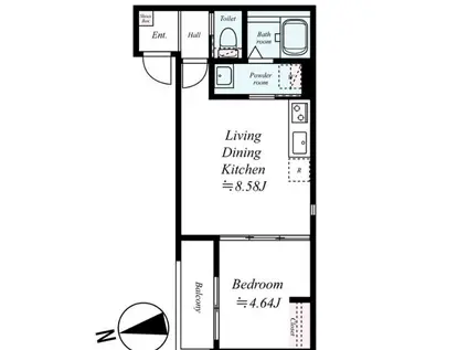 GRADUS稲毛(1LDK/3階)の間取り写真
