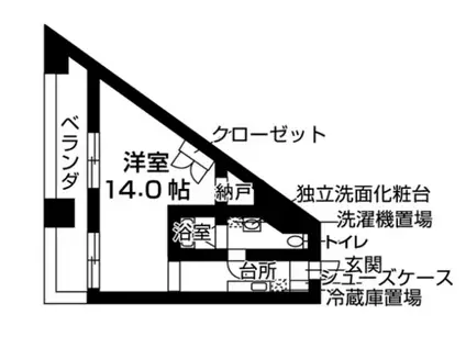 ドゥーエ新百合ヶ丘(1K/3階)の間取り写真