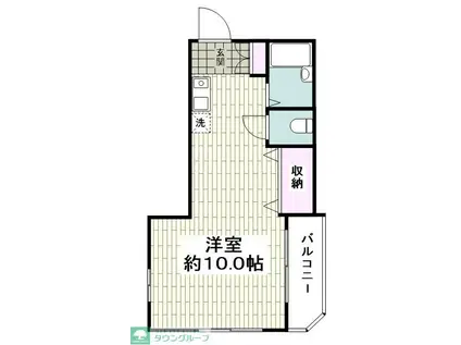 ソラール相模大野(ワンルーム/3階)の間取り写真