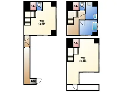 アコテパリジェンヌ(1LDK/4階)の間取り写真