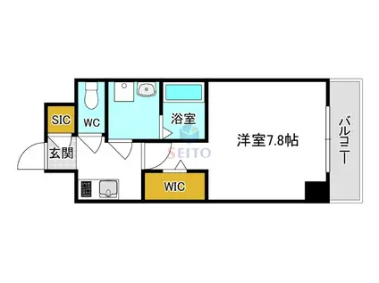 ファーストフィオーレ江坂ラディール(1K/1階)の間取り写真