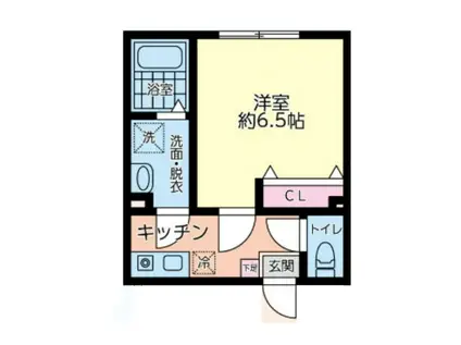 シティハイツ大道(1K/1階)の間取り写真