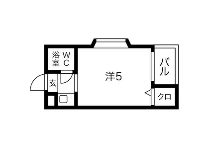 アパートメント東淀川II(1K/4階)の間取り写真