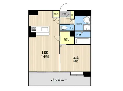 LIBTH平成けやき通(1LDK/9階)の間取り写真