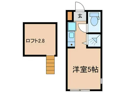 OTAS 代田橋(ワンルーム/1階)の間取り写真