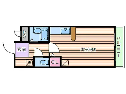 バビーズ千里山(ワンルーム/3階)の間取り写真