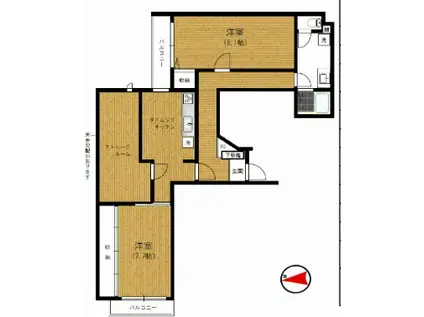 ベルシード板橋蓮根アンベリール(2SDK/4階)の間取り写真