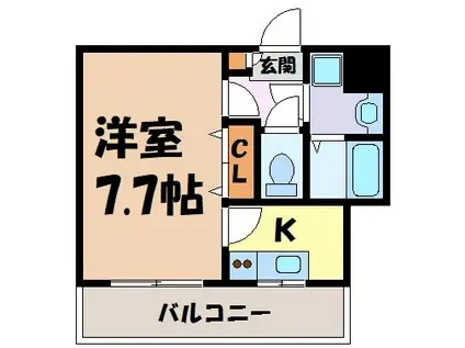 コンフォート松軒(1K/2階)の間取り写真