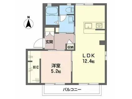 ドミール・ユー(2K/1階)の間取り写真