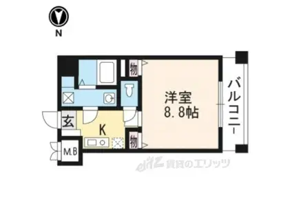 GRAND・CRU(1K/1階)の間取り写真