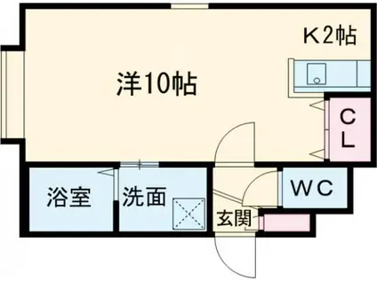 デリーロ・ジェンテ(1K/1階)の間取り写真