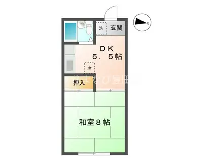 小川ハイツ(1DK/1階)の間取り写真