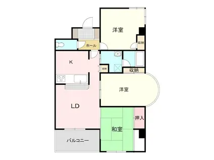 ハートフルライフIWASA3(3LDK/3階)の間取り写真