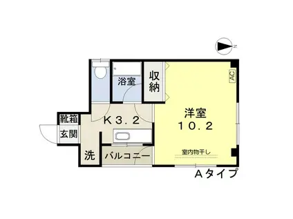 メゾンあすなろ(1K/3階)の間取り写真