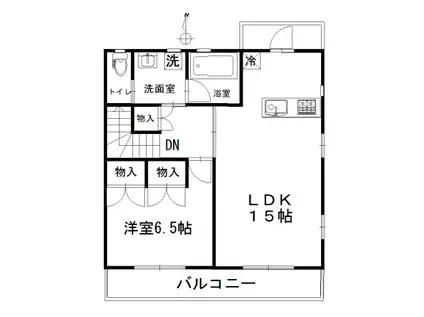 ココガーデンIII(1LDK/2階)の間取り写真