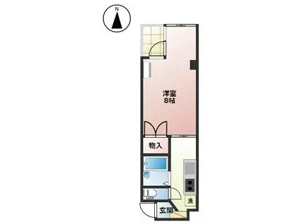 ル・ロジュマン(1K/4階)の間取り写真