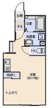 AP杜 愛子東(ワンルーム/1階)の間取り写真