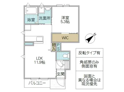 ラングスリーブン(1LDK/1階)の間取り写真