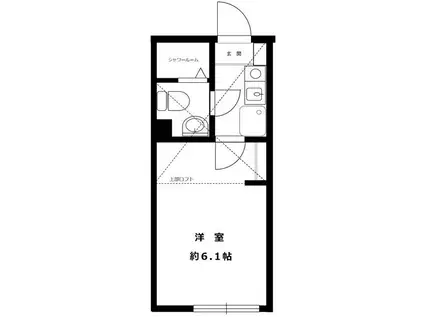 MYKタウンハイム(1K/2階)の間取り写真