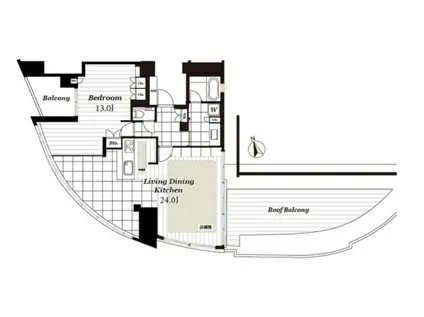 THE CONOE 代官山(1LDK/11階)の間取り写真