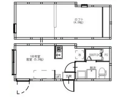春日町6丁目NEO AVAND(ワンルーム/1階)の間取り写真