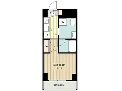メインステージ立川II(1K/2階)の間取り写真