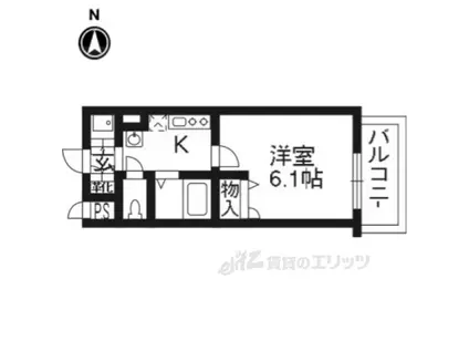 ラナップスクエア京都西陣(1K/7階)の間取り写真