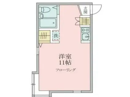 野沢ガーデン(ワンルーム/1階)の間取り写真